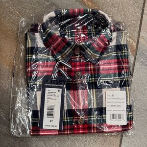 Vineyard Vines BOYs Red Plaid Shirt